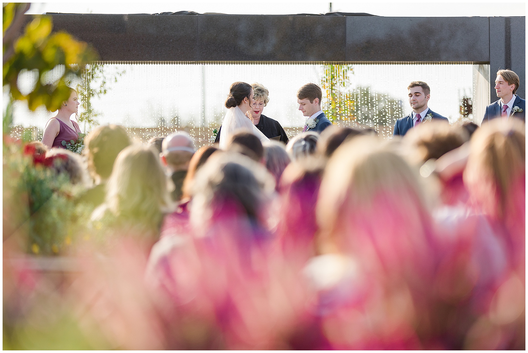 wedding ceremony at louisville botanical gardens